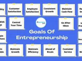 Goals Of Entrepreneurship Chart