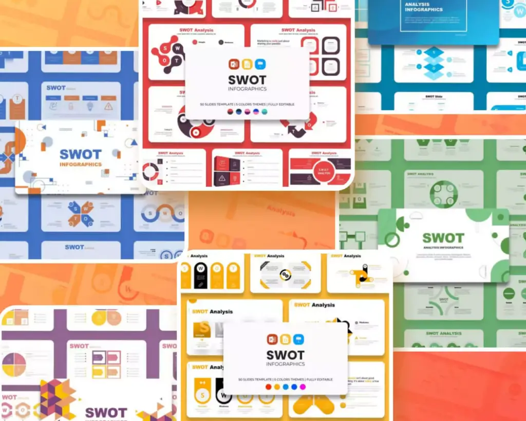 Huge SWOT Presentation Bundle: 300 Slides PPTX, KEY, Google Slides
