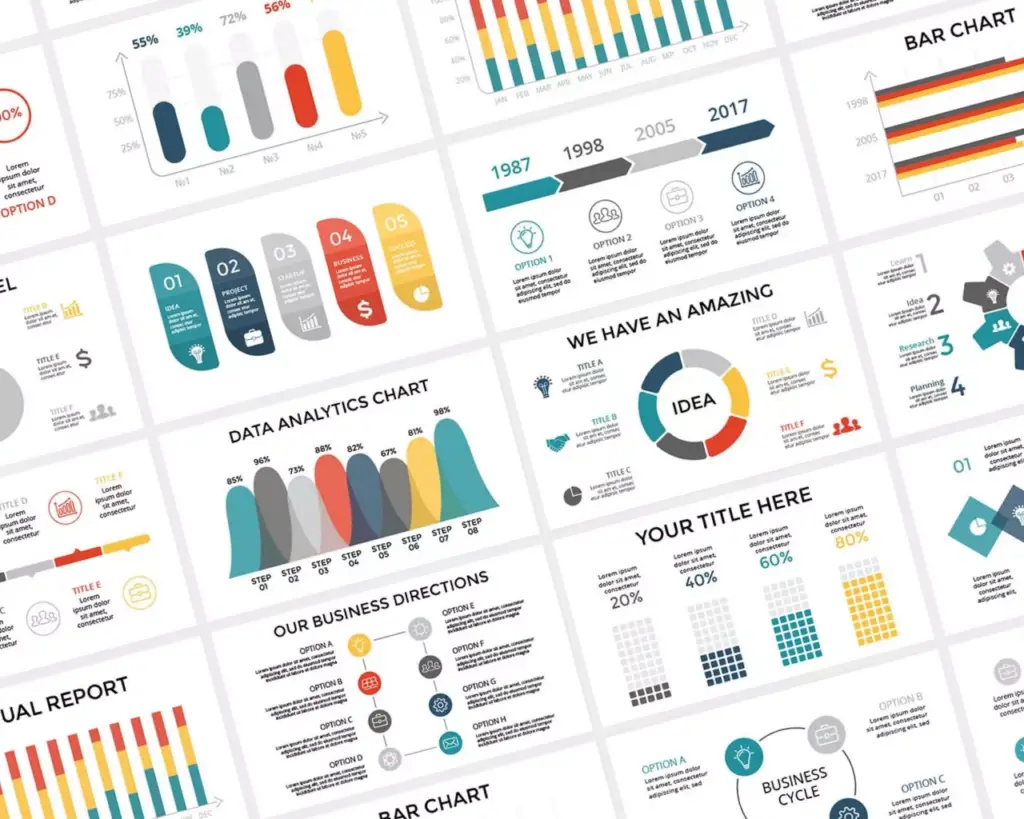 Business Infographics: PPT, PPTX, KEY, PSD, EPS And AI